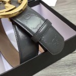 Gucci Signature belt with G buckle Grey 411924