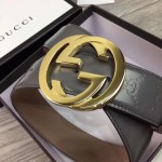 Gucci Signature belt with G buckle Grey 411924