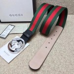 Gucci Web belt with G buckle black 411924