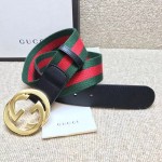 Gucci Web belt with G buckle black 411924