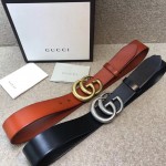 Gucci Leather belt with Double G buckle 414516