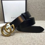 Gucci Leather belt with Double G buckle 414516