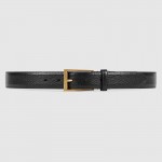 Gucci Leather belt with rectangular buckle black 429028