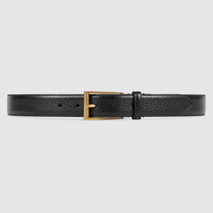 Gucci Leather belt with rectangular buckle black 429028