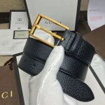 Gucci Leather belt with rectangular buckle black 429028