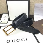 Gucci Leather belt with rectangular buckle black 429028