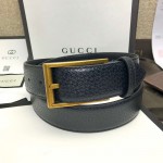 Gucci Leather belt with rectangular buckle black 429028