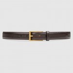 Gucci Leather belt with rectangular buckle brown 429028