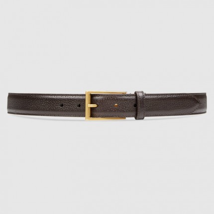 Gucci Leather belt with rectangular buckle brown 429028