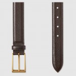 Gucci Leather belt with rectangular buckle brown 429028