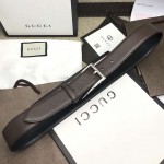 Gucci Leather belt with rectangular buckle brown 429028