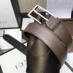 Gucci Leather belt with rectangular buckle brown 429028