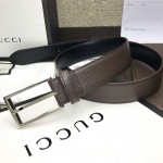 Gucci Leather belt with rectangular buckle brown 429028