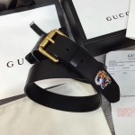 Gucci tiger print leather belt black 434520