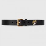 Gucci tiger print leather belt black 434520