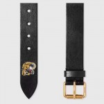 Gucci tiger print leather belt black 434520