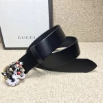 Gucci Leather belt with tiger buckle 451190