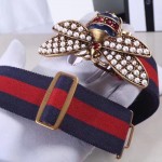 Gucci Web belt with bee blue-red 453277