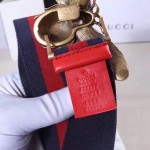 Gucci Web belt with bee blue-red 453277