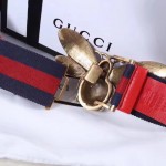 Gucci Web belt with bee blue-red 453277