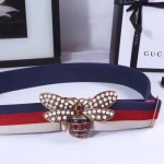 Gucci Sylvie Web belt with bee 453277