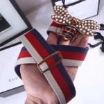 Gucci Sylvie Web belt with bee 453277