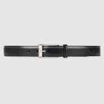 Gucci Leather belt with mother of pearl buckle 474348