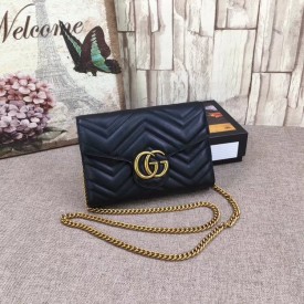 Gucci GG Marmont matelassé mini bag black 474575