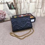 Gucci GG Marmont matelassé mini bag black 474575