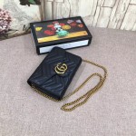 Gucci GG Marmont matelassé mini bag black 474575