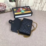 Gucci GG Marmont matelassé mini bag black 474575