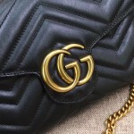 Gucci GG Marmont matelassé mini bag black 474575