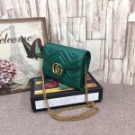 Gucci GG Marmont matelassé mini bag green 474575