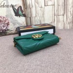 Gucci GG Marmont matelassé mini bag green 474575