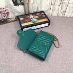 Gucci GG Marmont matelassé mini bag green 474575