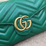 Gucci GG Marmont matelassé mini bag green 474575