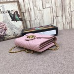 Gucci GG Marmont matelassé mini bag pink 474575