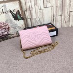 Gucci GG Marmont matelassé mini bag pink 474575