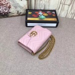 Gucci GG Marmont matelassé mini bag pink 474575