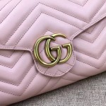 Gucci GG Marmont matelassé mini bag pink 474575