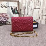 Gucci GG Marmont matelassé mini bag red 474575