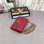 Gucci GG Marmont matelassé mini bag red 474575