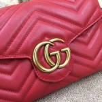 Gucci GG Marmont matelassé mini bag red 474575