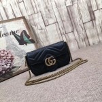 Gucci GG Marmont matelassé leather super mini bag black 476433