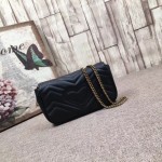 Gucci GG Marmont matelassé leather super mini bag black 476433