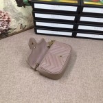 Gucci GG Marmont matelassé leather super mini bag nude pink 476433