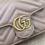 Gucci GG Marmont matelassé leather super mini bag nude pink 476433