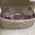 Gucci GG Marmont matelassé leather super mini bag nude pink 476433