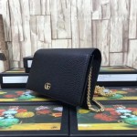 Gucci GG Marmont leather mini chain bag black 497985