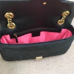 Gucci GG Marmont matelassé shoulder bag small velvet black 443497